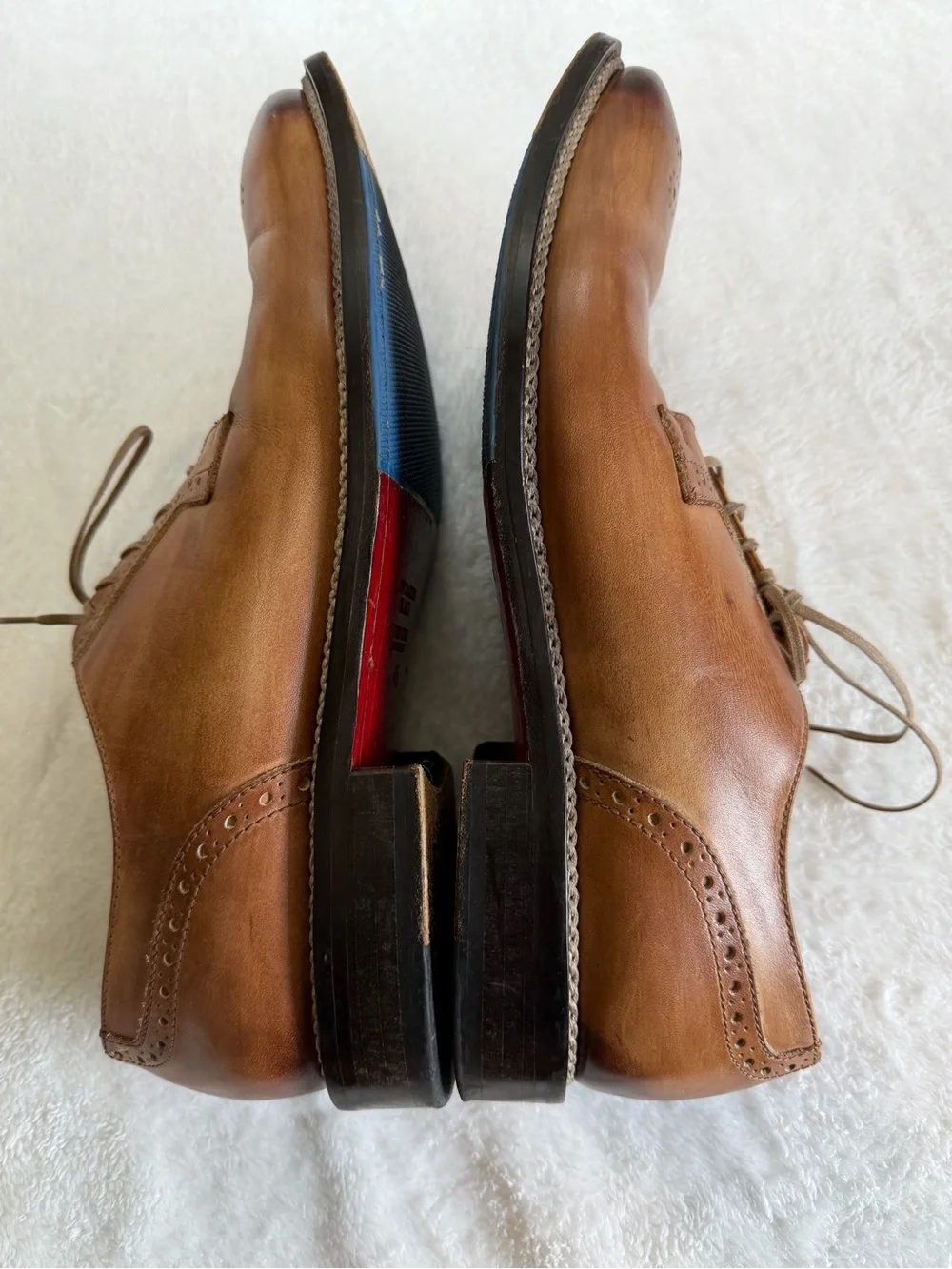 Jose Real Lavorazione Blake Brown Leather Brogue Oxford Lace-Up Almond 11